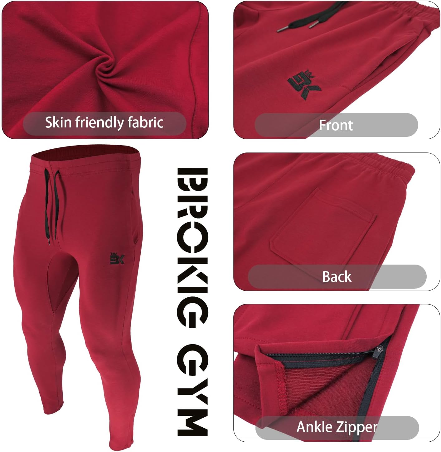 Thumbnail 4 de Brokig gym joggers with hidden zip