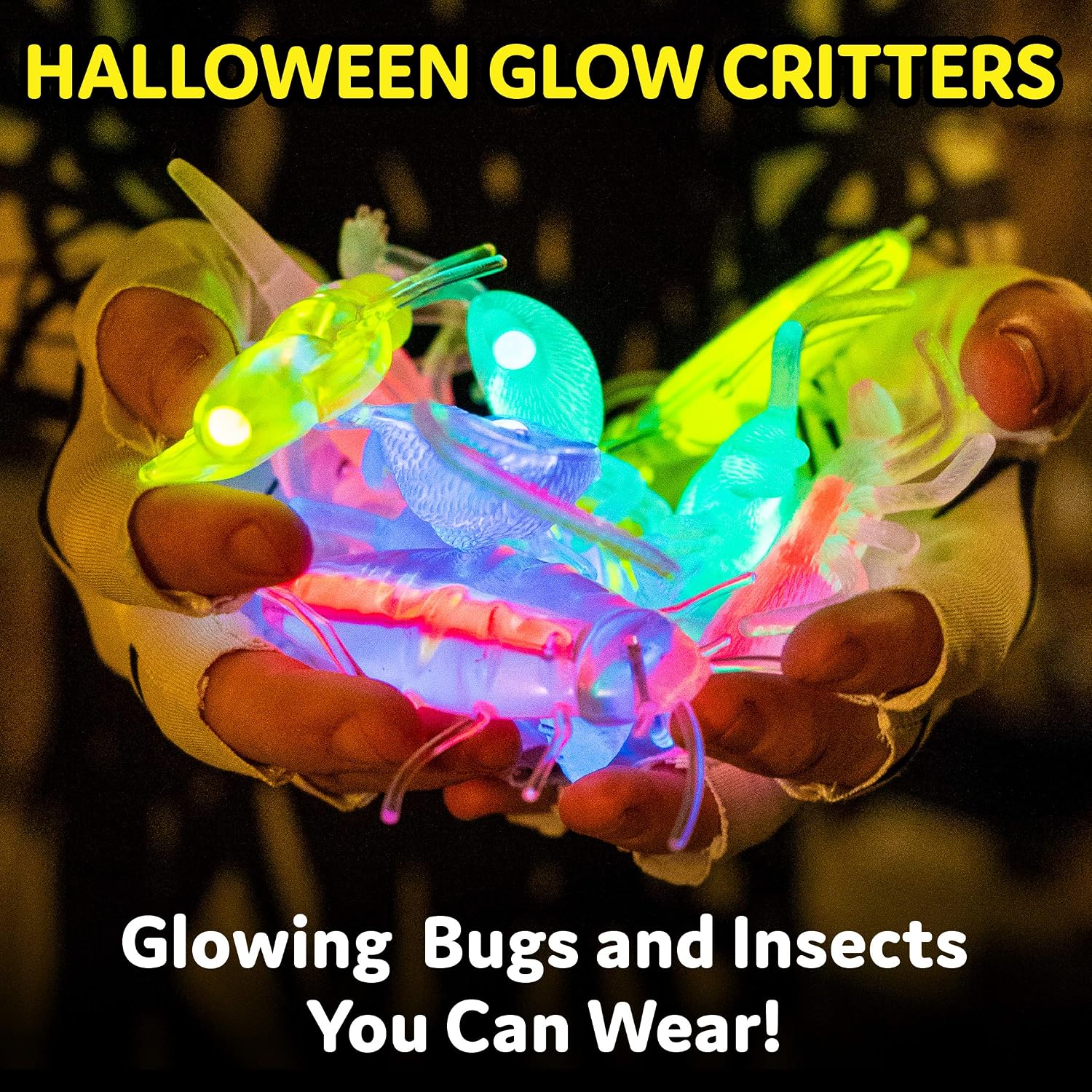 Detalle 2 de Glow Critters Glow-in-the-Dark Bug Toys, 30 Count