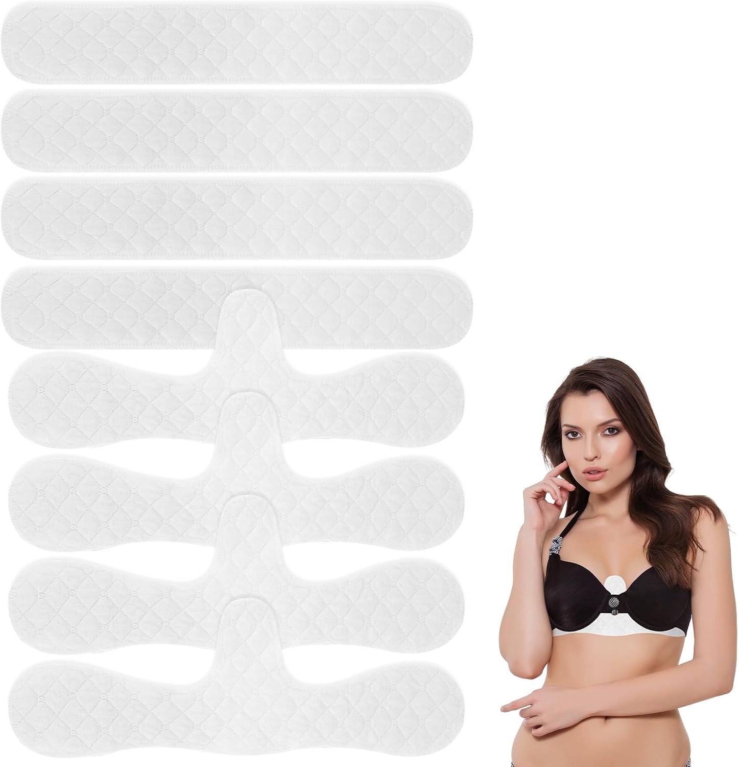 Detalle de Vicloon Under Bra Sweat Liners, Washable Cotton-Blend Pads