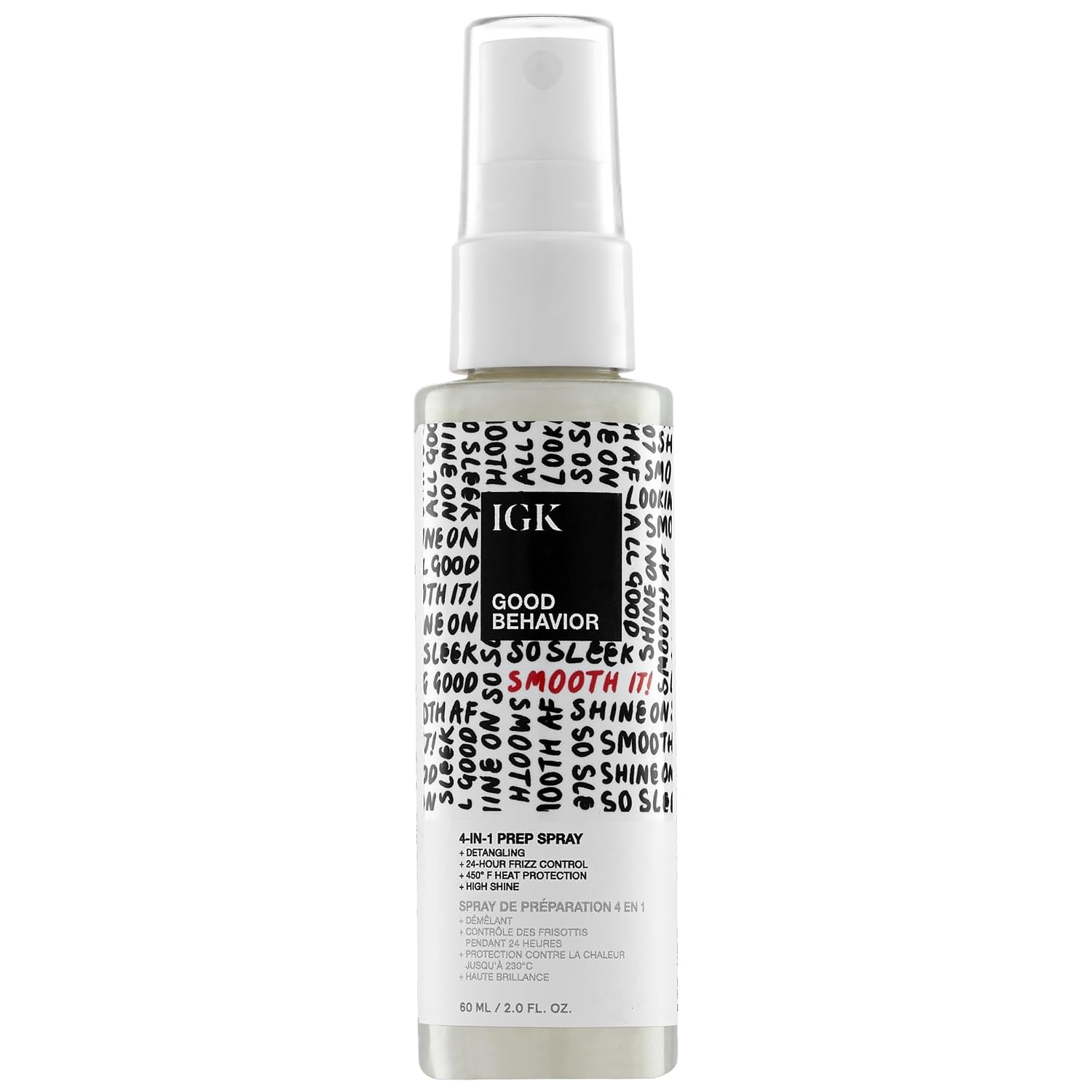 Thumbnail 6 de IGK Good Behavior 4-in-1 Prep Spray (Full + Travel) — detangles, fights frizz, heat protection & shine