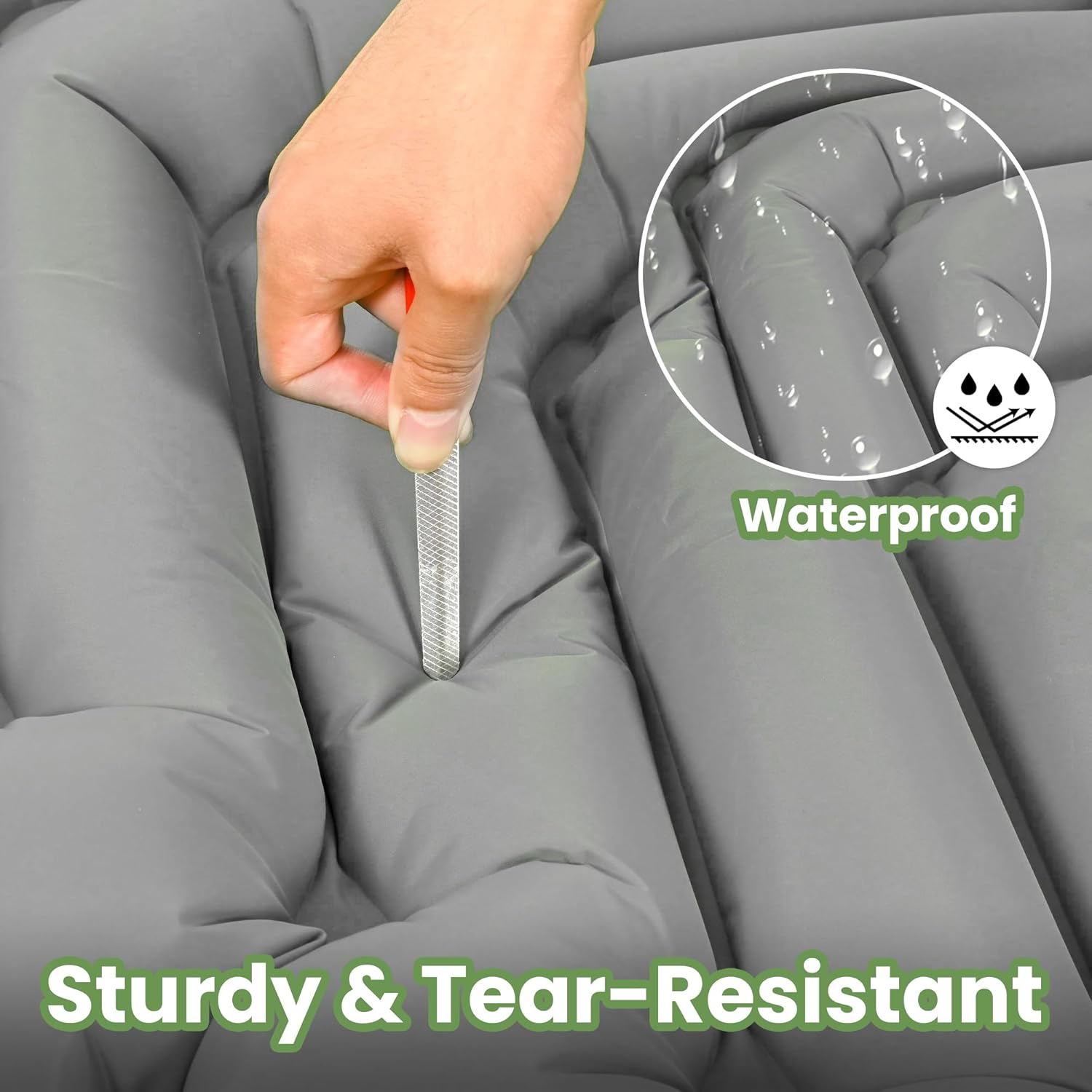 Thumbnail 2 de ROPODA Double Camping Inflatable Mattress with Built-in Foot Pump