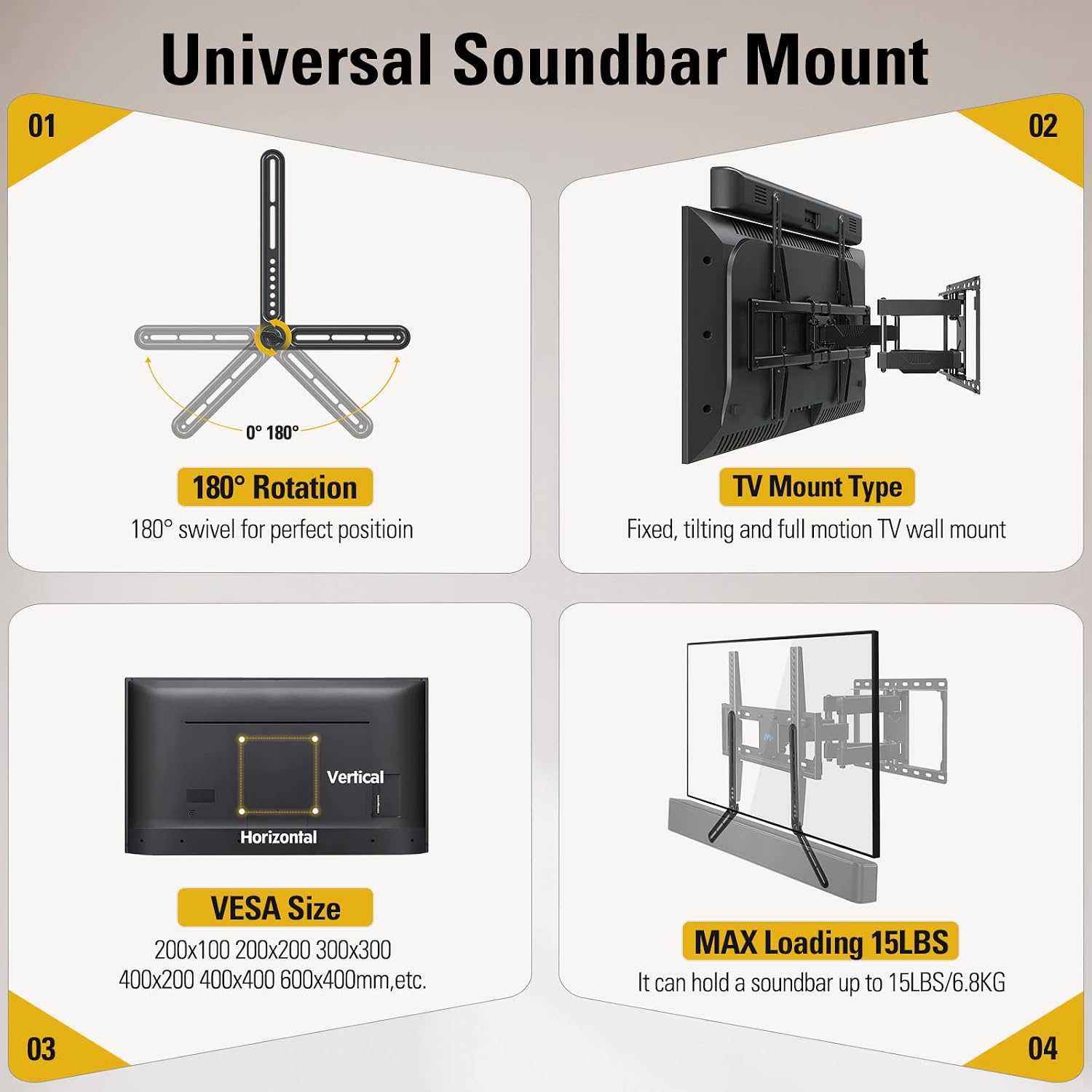 Detalle 2 de Mounting Dream Soundbar Mount, Universal Fit