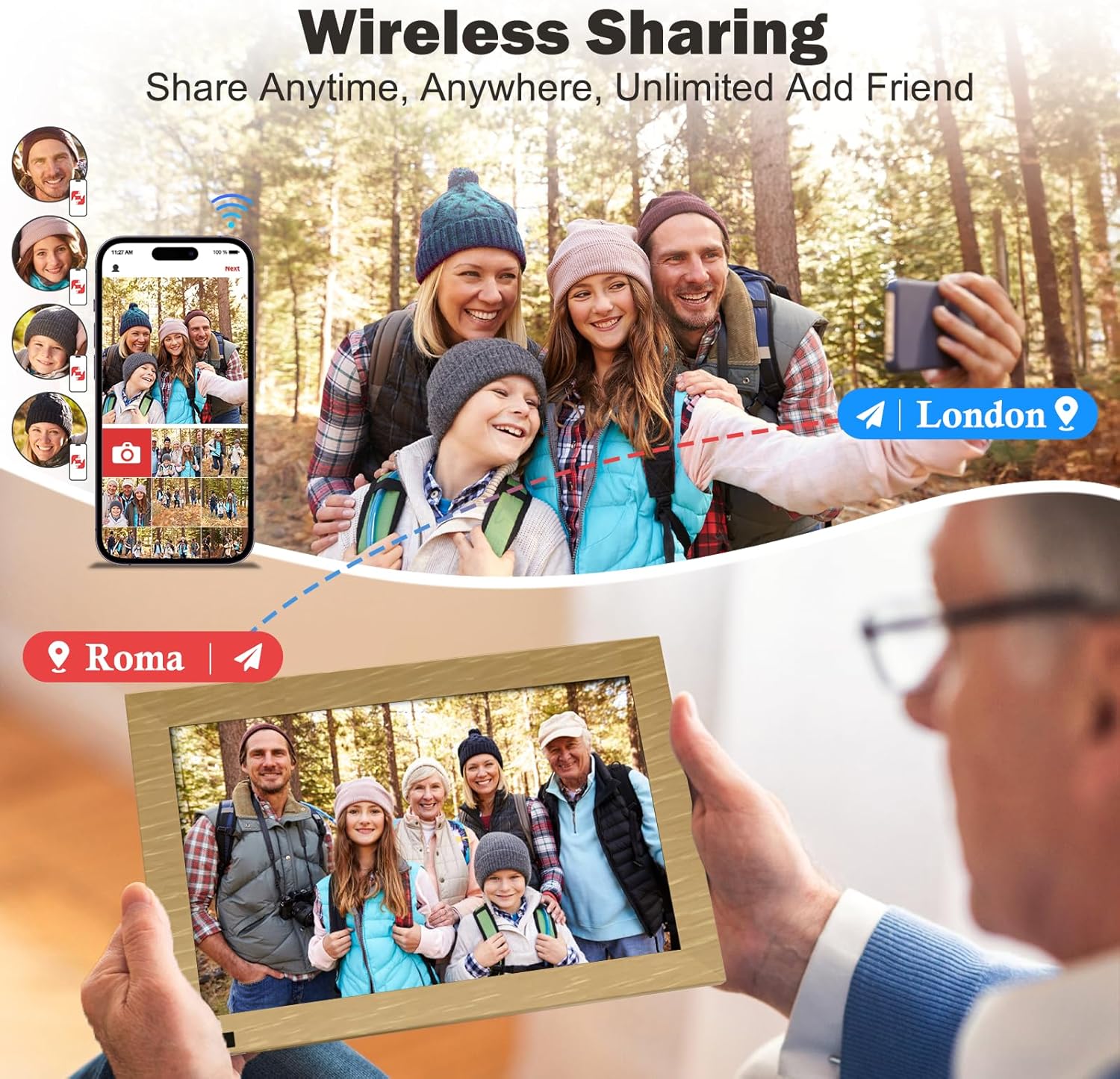 Thumbnail 2 de AHOWAI 32GB 10.1 Inch Digital Photo Frame