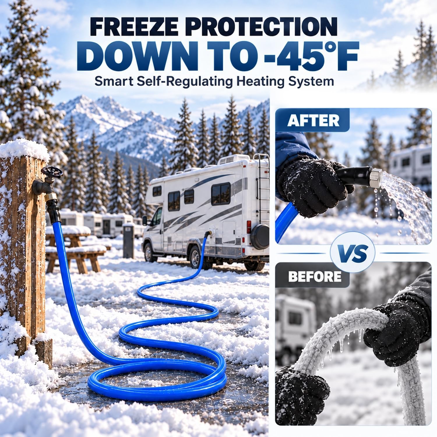 Detalle de REHOSEUP 15 ft Heated Water Hose