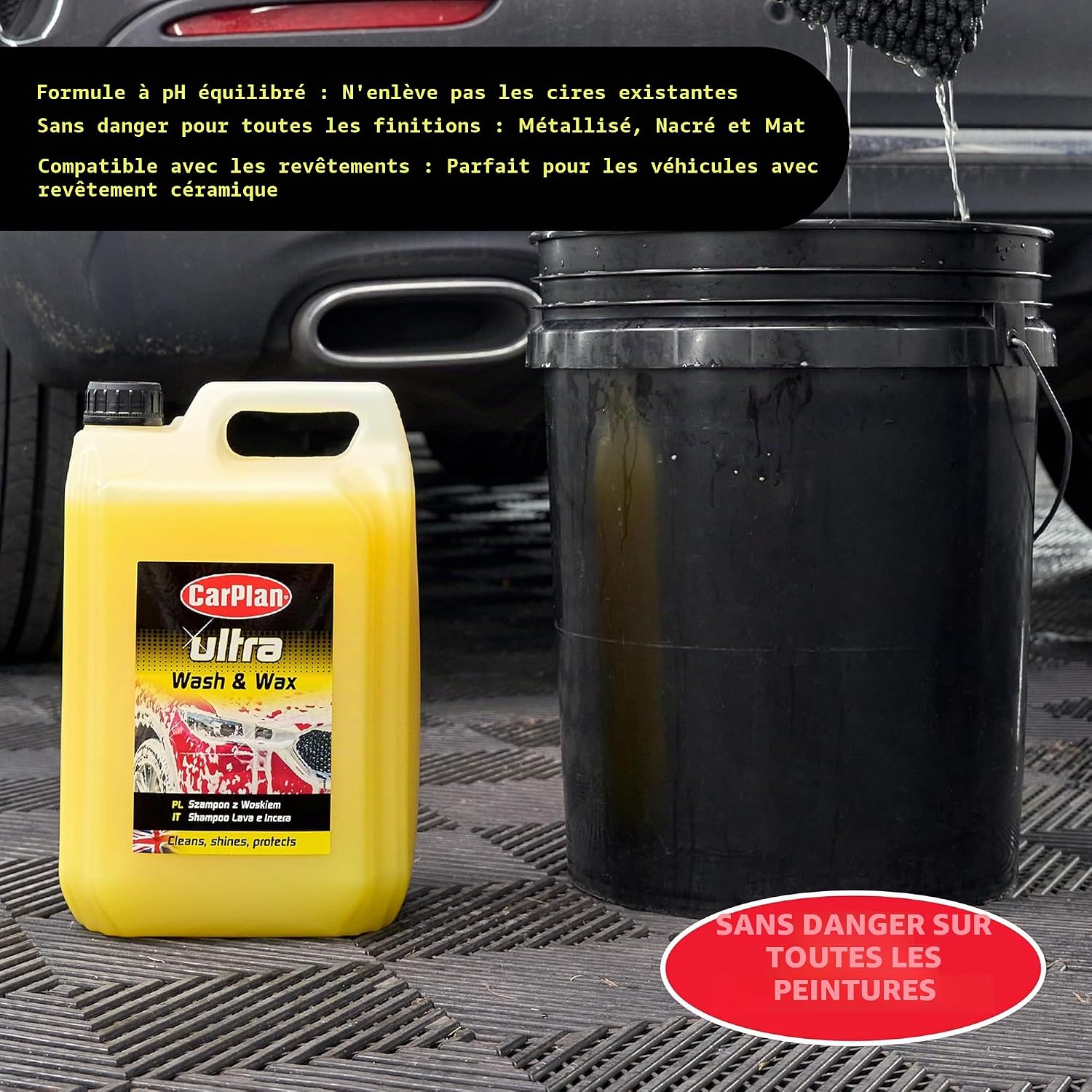 Thumbnail 5 de CarPlan Ultra Wash and Wax 5L – Shampooing voiture pH neutre avec cire, nettoyage sans traces