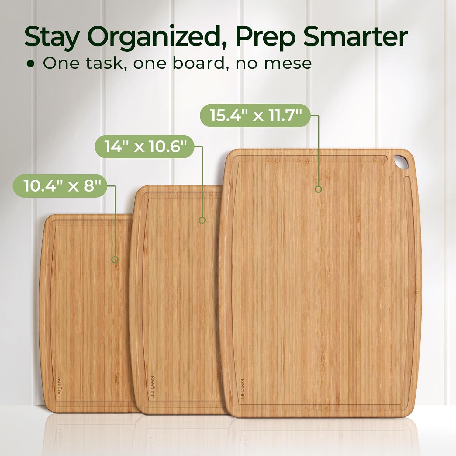 Thumbnail 5 de Keechee Bamboo Cutting Board Set of 3 ๐ฝ