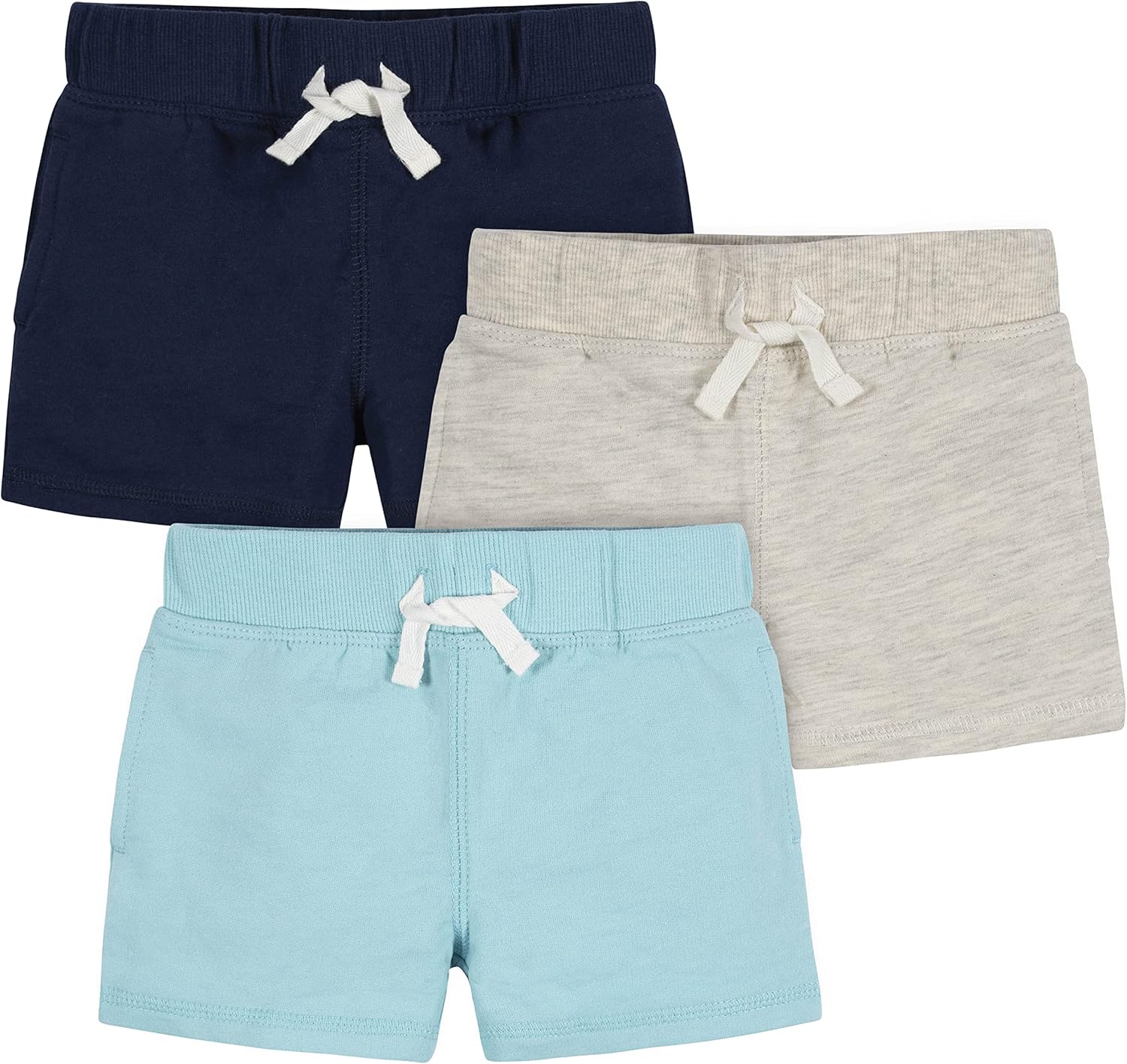 Detalle de Gerber Toddler 3-Pack Pull-on Knit Shorts – Short décontracté pour tout-petit (442141)