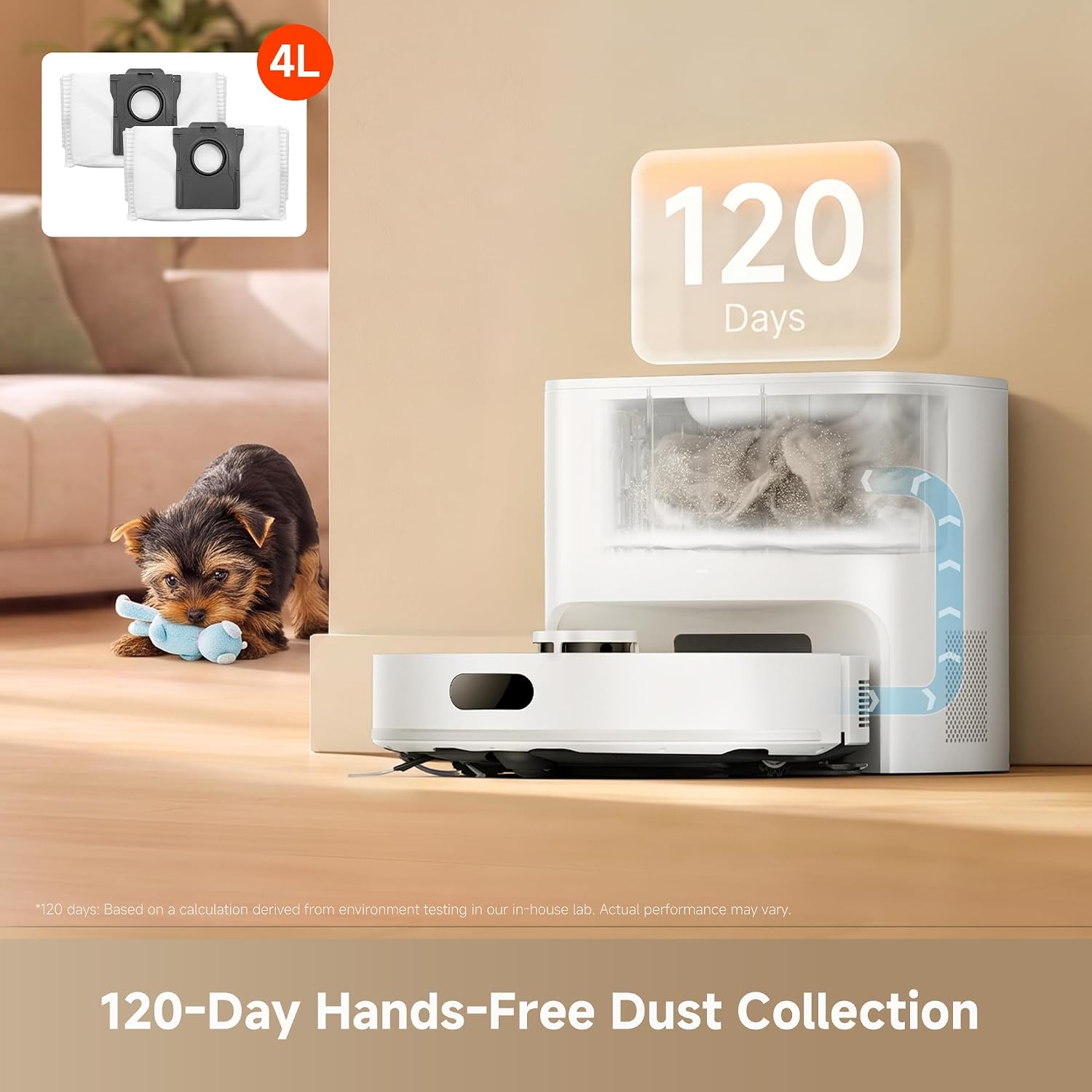Detalle de DREAME D20 Air Plus Robot Vac and Mop Combo: Deep Cleaning Comes Easy