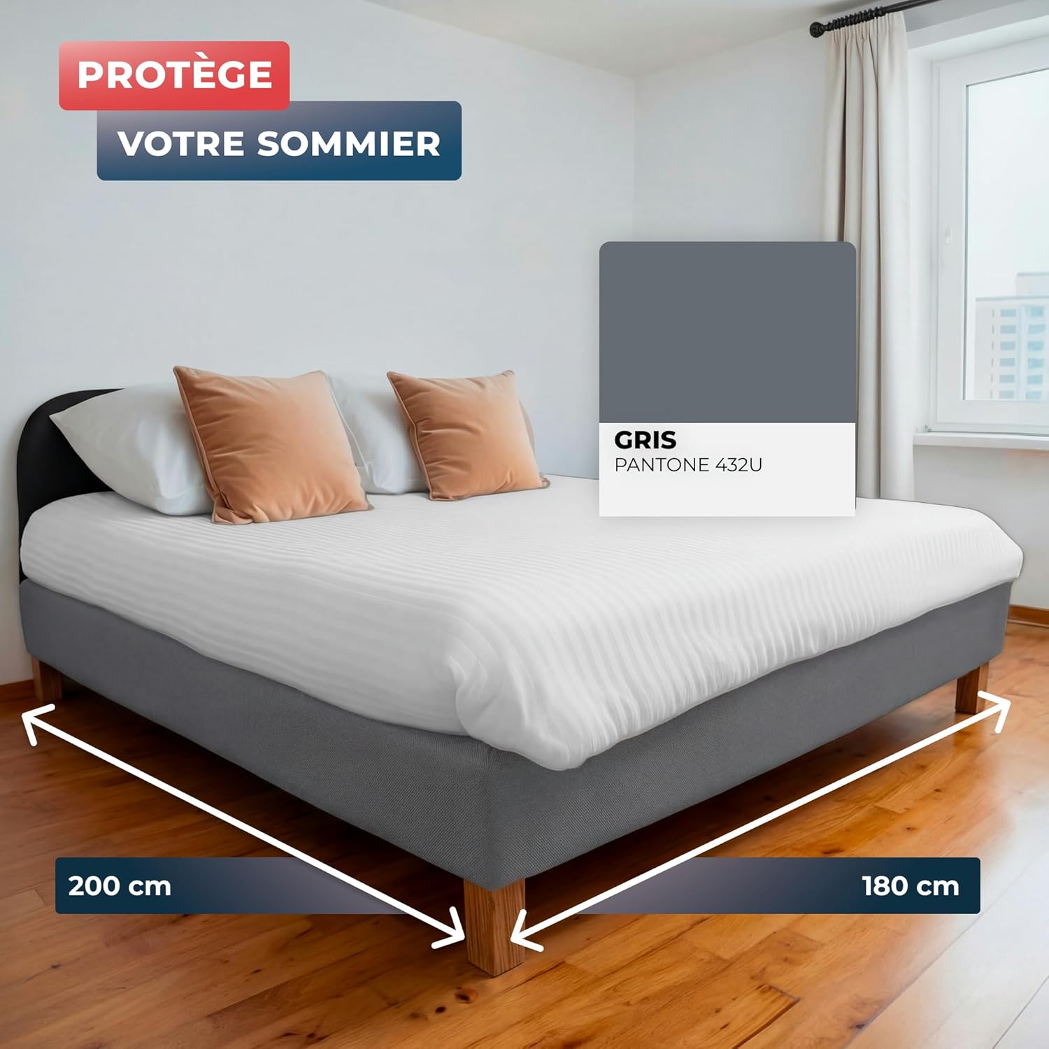 Thumbnail 5 de Wrappybag Cache-Sommier 90 x 190 cm – Rénovez et Modernisez Votre Sommier