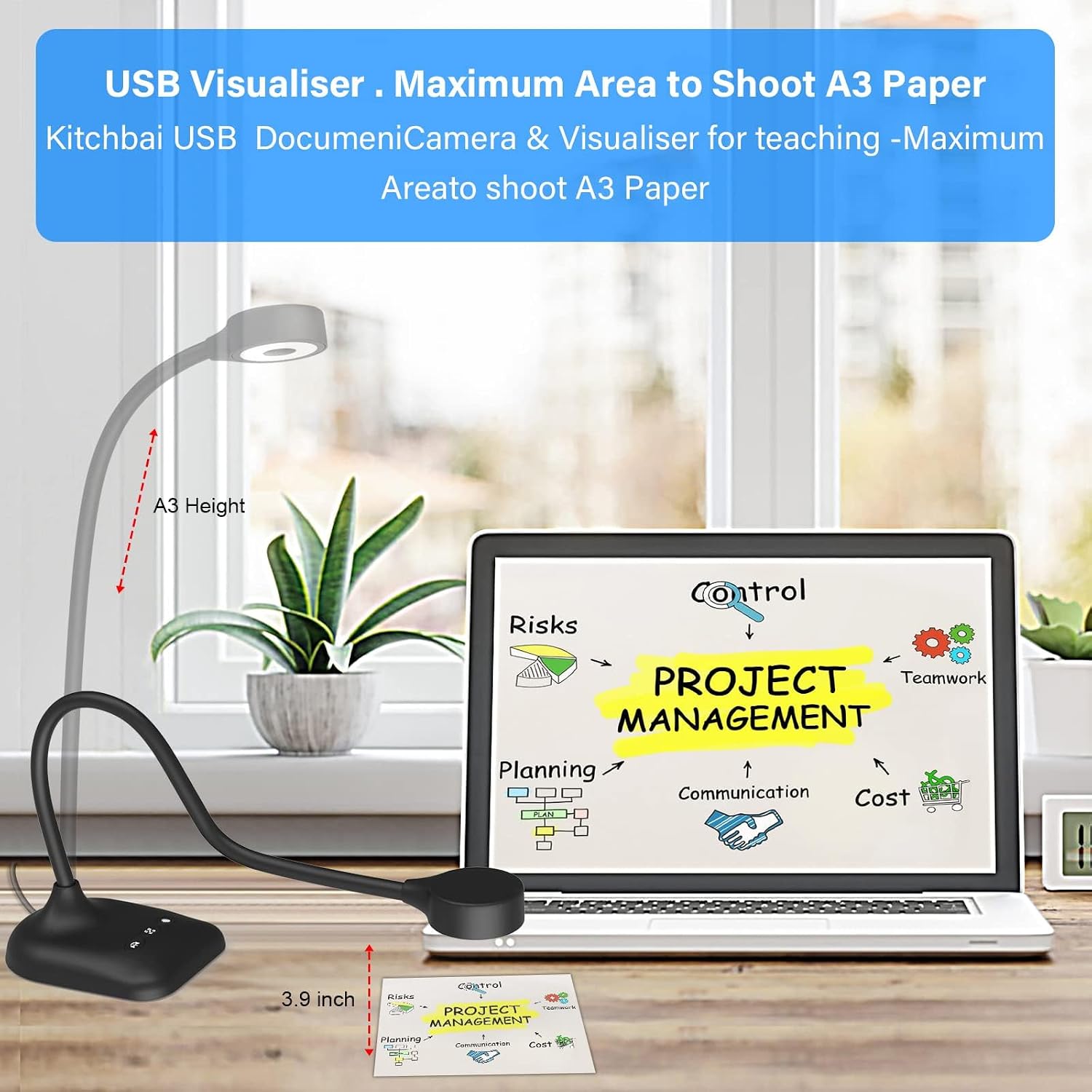 Thumbnail 5 de Kitchbai Visualiser USB document camera for teaching
