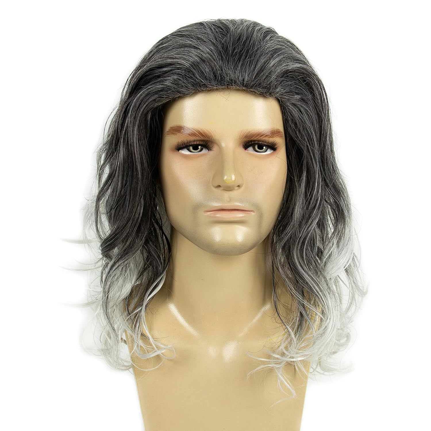 Detalle de STfantasy Men's Synthetic Wig, Ombre Gray