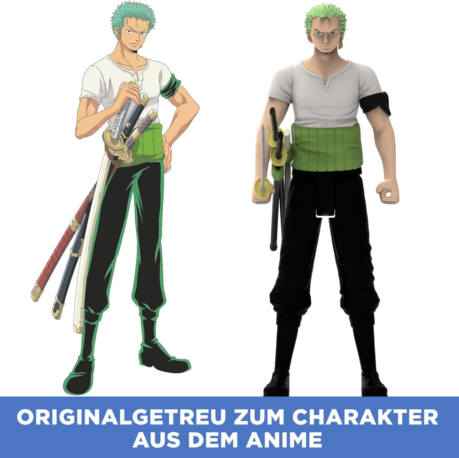 Detalle de BANDAI Anime Heroes Mega 30 cm Zoro – Action figure licenza ufficiale One Piece
