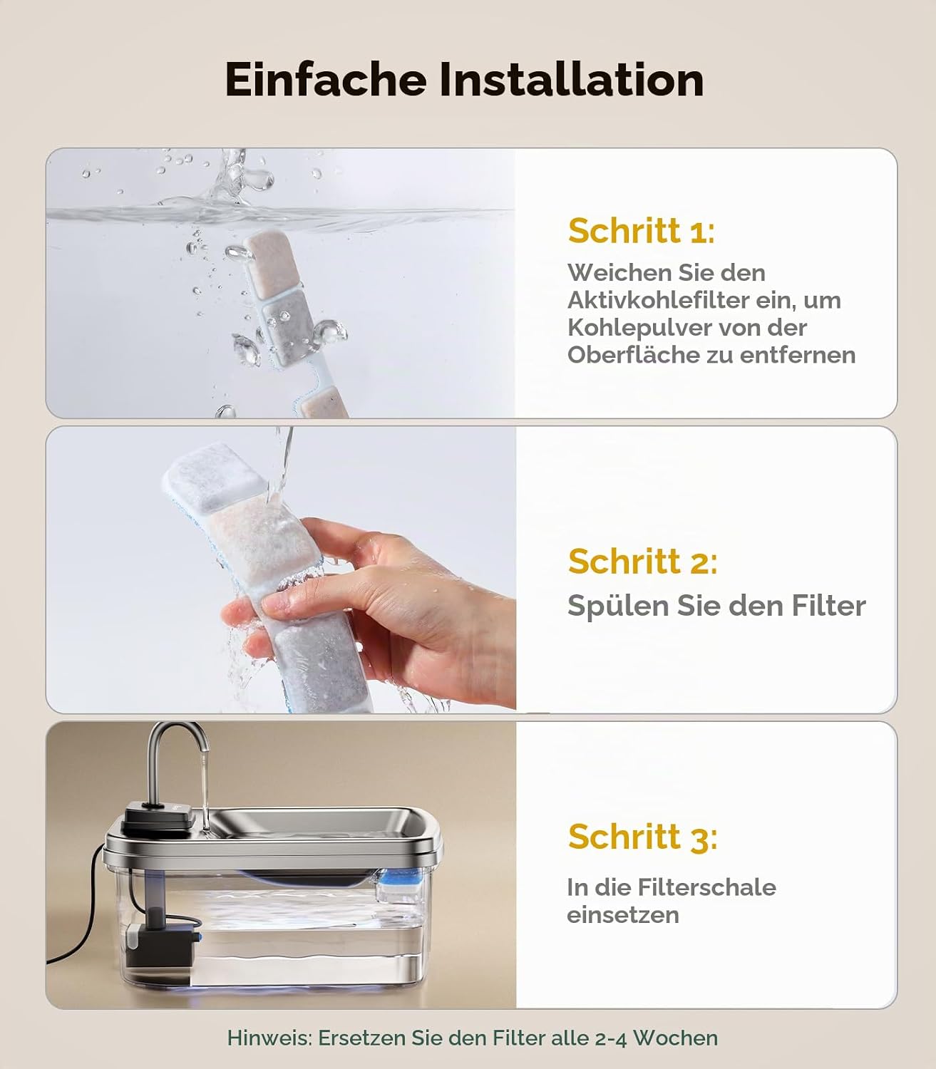 Detalle 1 de 10er-Pack Filter & 10er-Pack Schwämme Filterersatz für FEELNEEDY FN-W25 Katzentrinkbrunnen (9L)