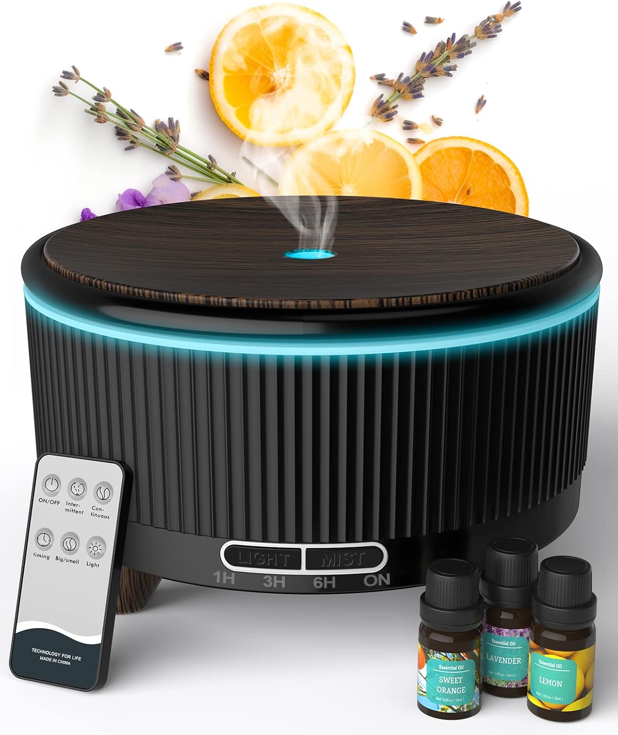 Thumbnail 6 de Essential Oil Diffuser for Home — 500ml Marble Finish, 7-Color LED, 480 ft² Coverage