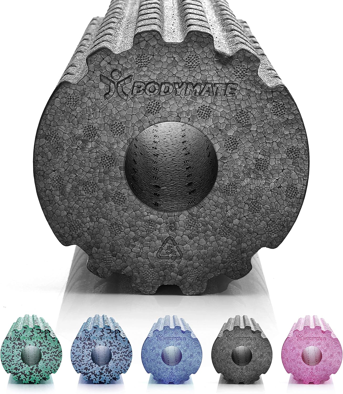 Thumbnail 6 de BODYMATE Foam Roller Active, durezza media-dura (30 x 15 cm) con e-book in PDF