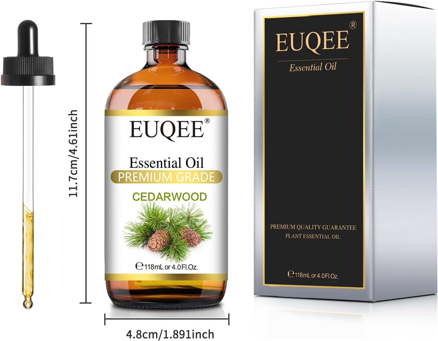 Detalle 2 de EUQEE cedarwood essential oil 4.0 fl oz