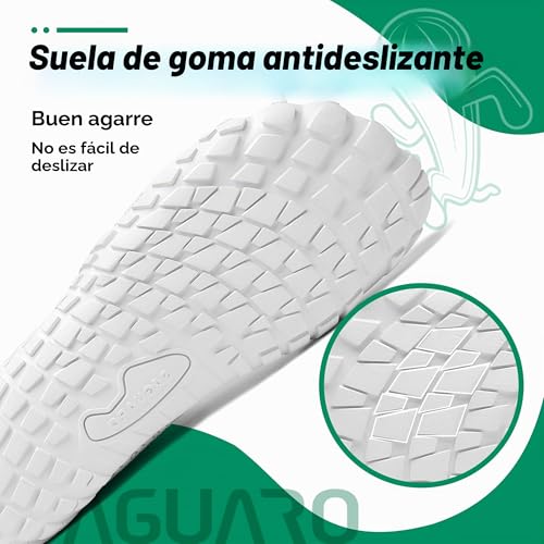 Thumbnail 6 de SAGUARO Zapatillas Barefoot Minimalistas para Hombre y Mujer – Blanco Margarita, 41 EU