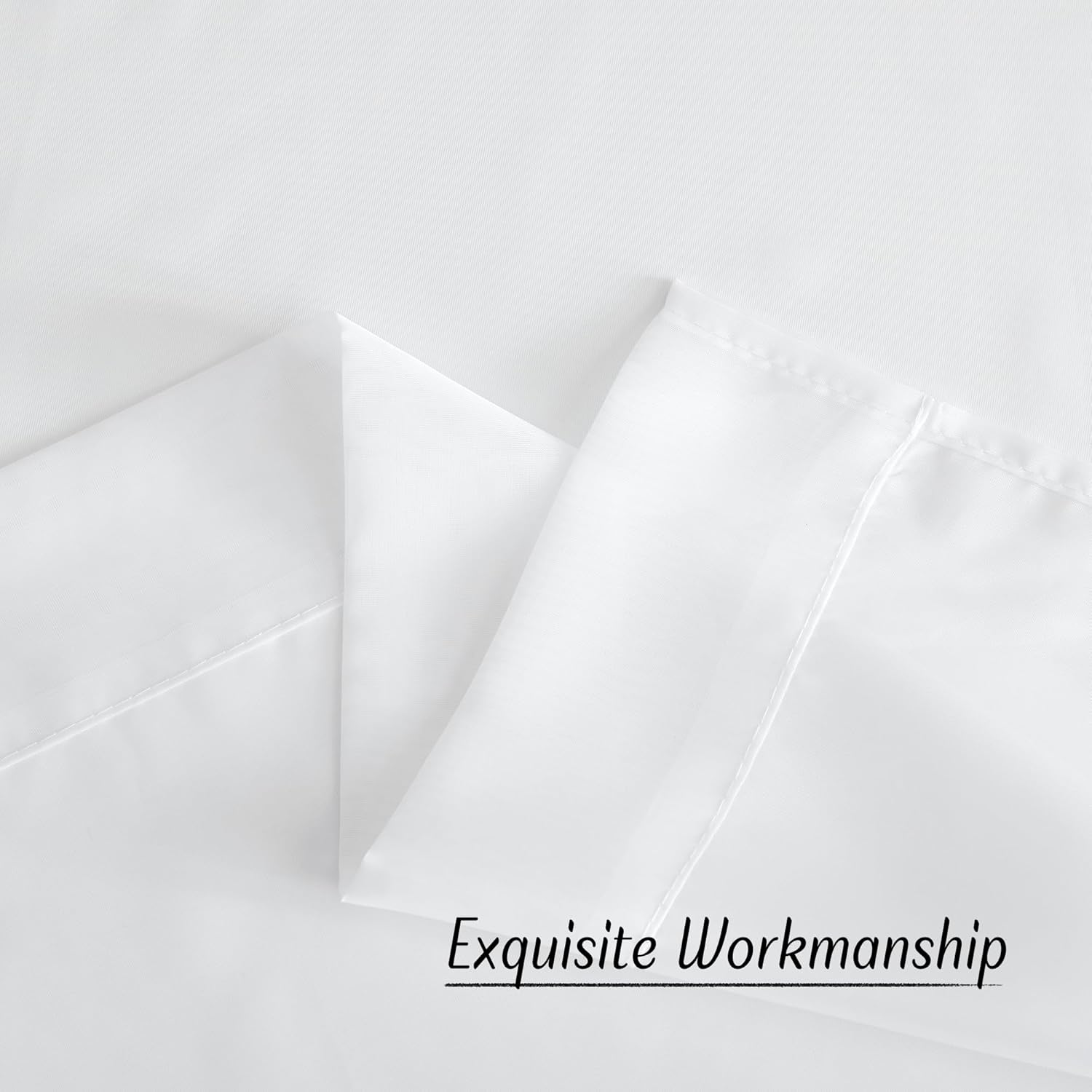 Detalle 2 de NICETOWN White Sheer Curtains & Drapes, 54x96, Grommet Top (2 Panels) — Light Filtering Voile for Living Room or Bedroom