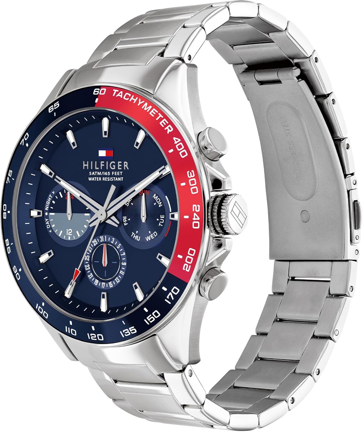 Thumbnail 1 de Tommy Hilfiger Multi Zifferblatt Quarz-Uhr für Herren – Edelstahlarmband, Blaues Zifferblatt