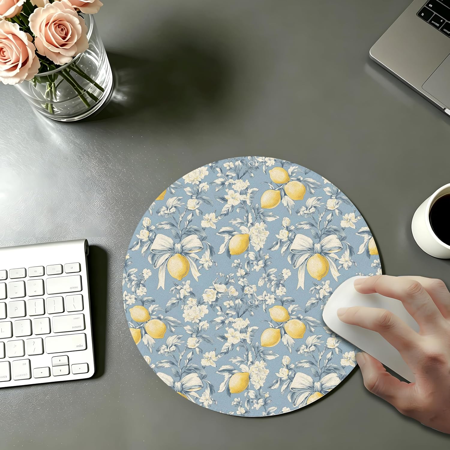 Detalle de MANCUNCER Round Mouse Pad, 7.9 x 7.9 Inches