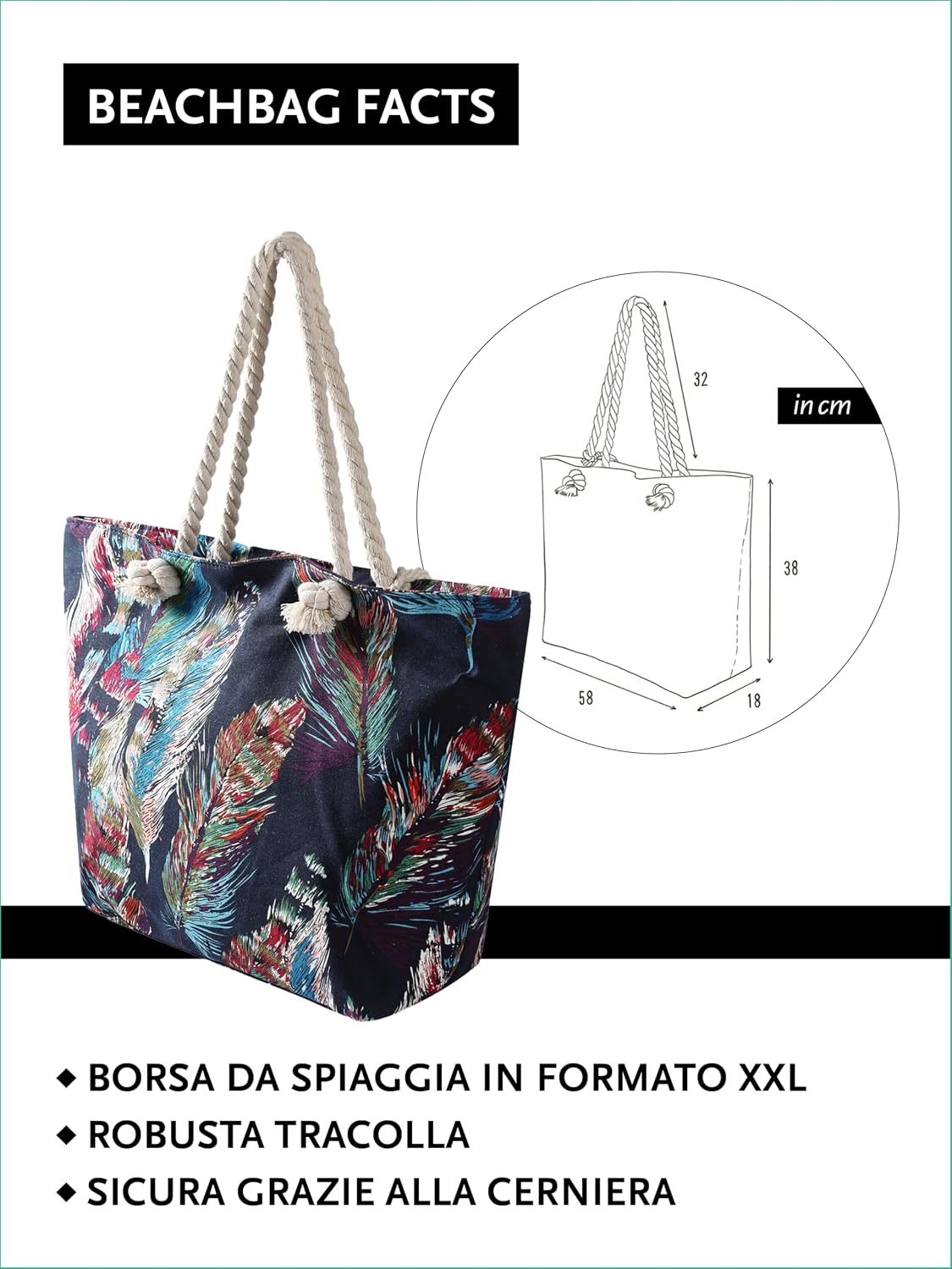 Thumbnail 2 de DonDon Grande shopper spiaggia 58 x 38