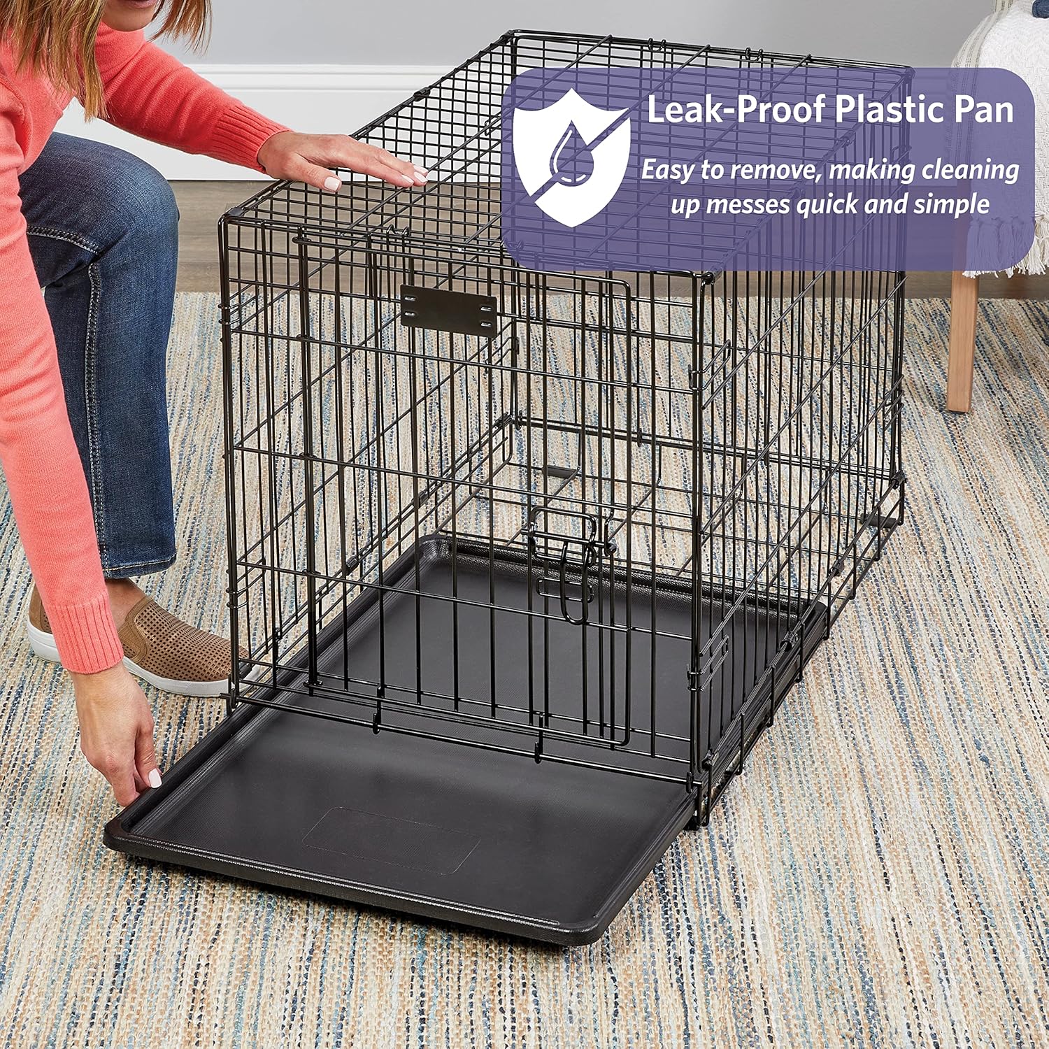 Thumbnail 6 de MidWest Homes for Pets 46 cm iCrate Single Door Folding Dog Crate with Divider Panel
