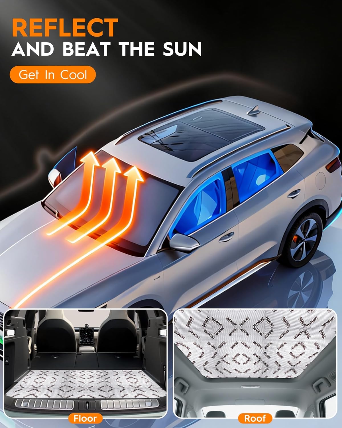 Thumbnail 3 de 38 sqft Car Sound Deadening Mat — 80 mil Thick Butyl Heat & Noise Insulation for Cars