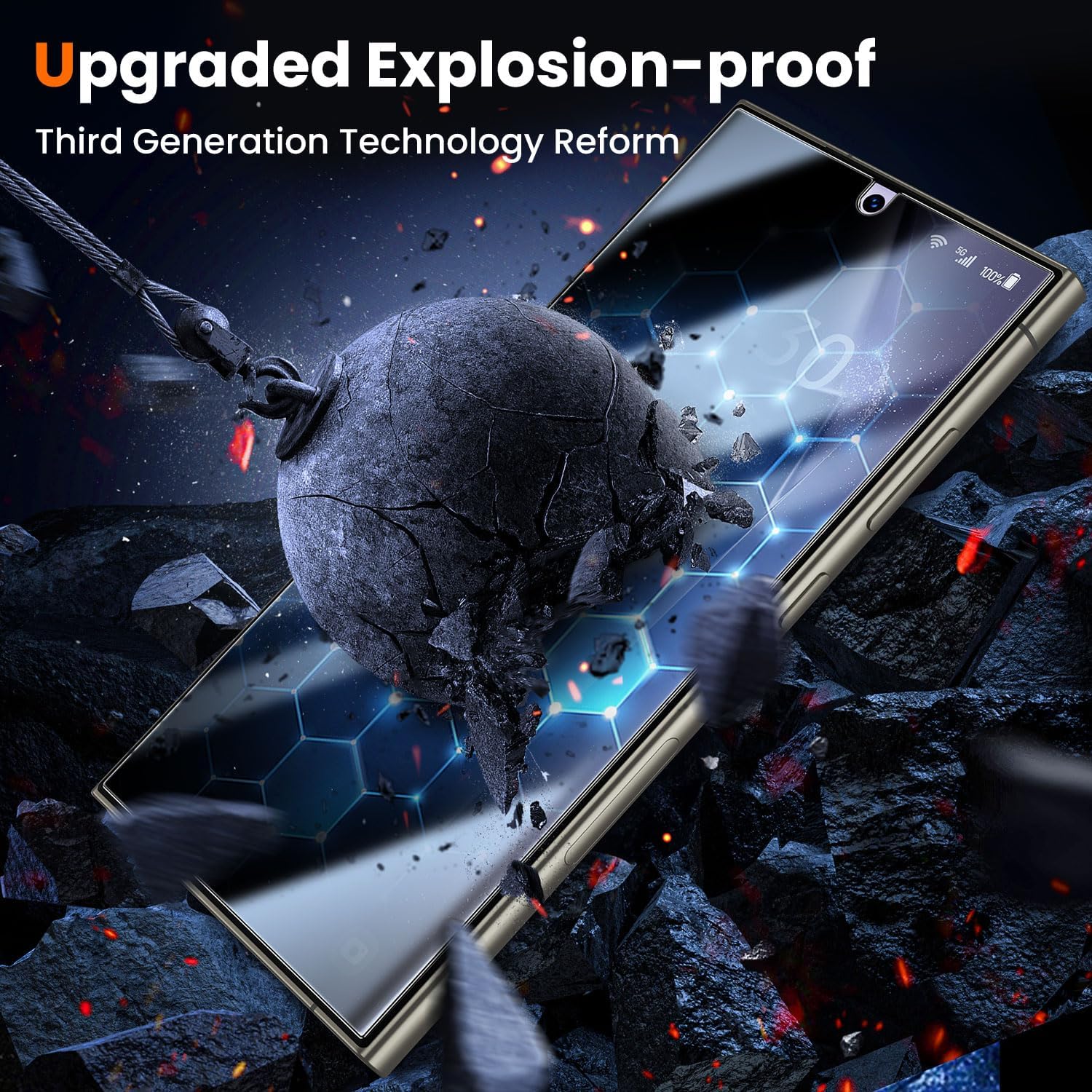 Thumbnail 2 de UniqueMe Samsung Galaxy S24 Ultra privacy screen protector 2-pack