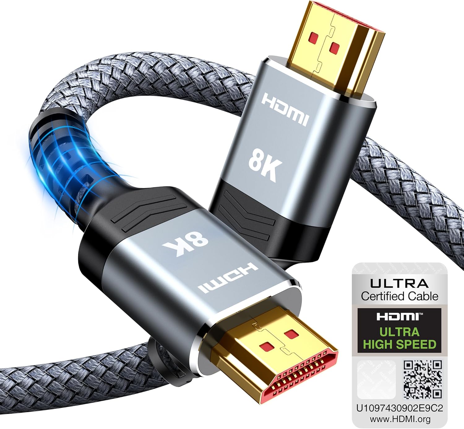 Detalle de Snowkids HDMI 2.1 Cable 2m — 48Gbps HDMI cable