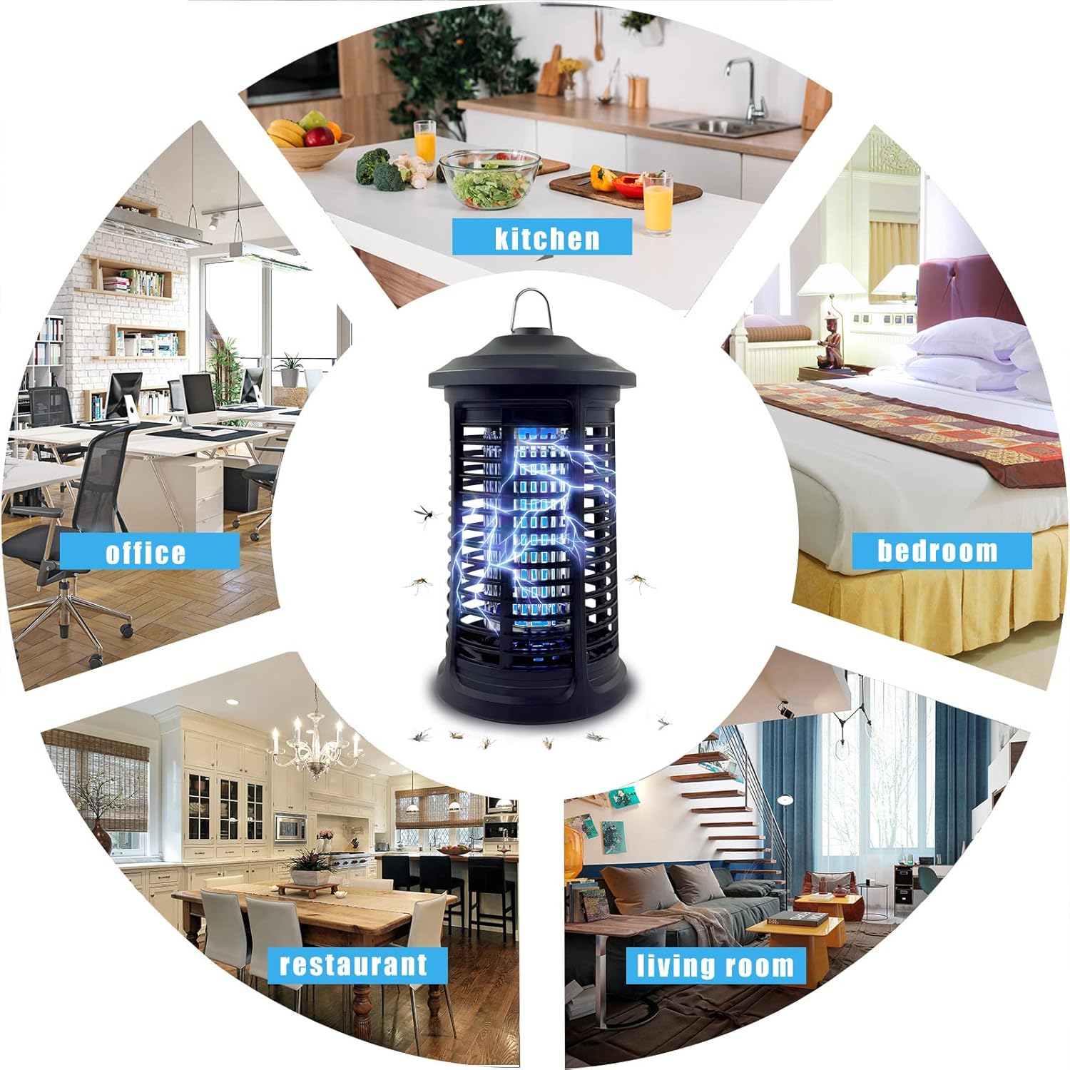 Thumbnail 6 de Electric Bug Zapper Indoor/Outdoor 4200V High Powered Mosquito Killer