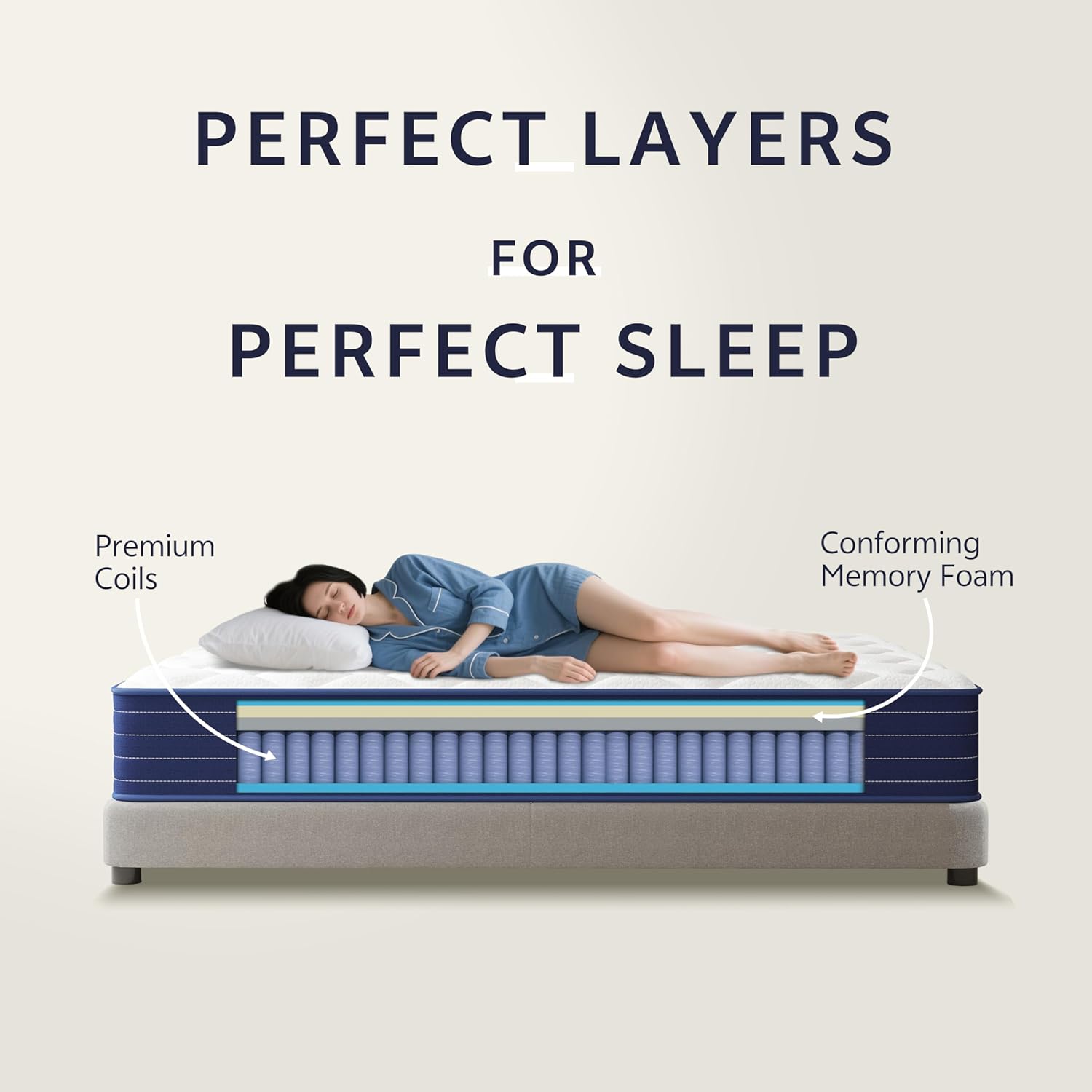 Thumbnail 3 de PurrJoys 5FT King Size Mattress – 25cm Medium Firm with Pocket Springs