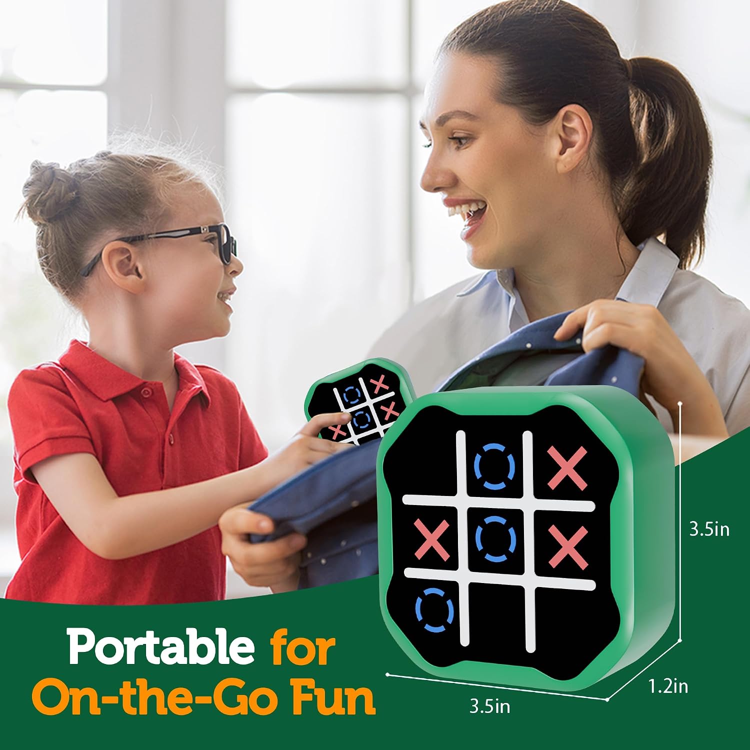 Thumbnail 2 de 3-in-1 Electronic Tic Tac Toe Toy: Portable Family Travel Game