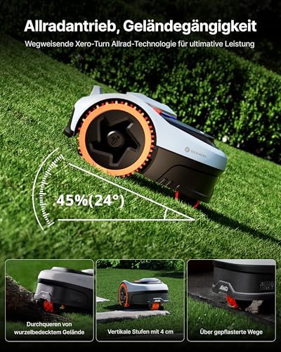 Detalle de NAVIMOW i205 AWD Mähroboter mit Garage S – Für 500 m², RTK+Vision