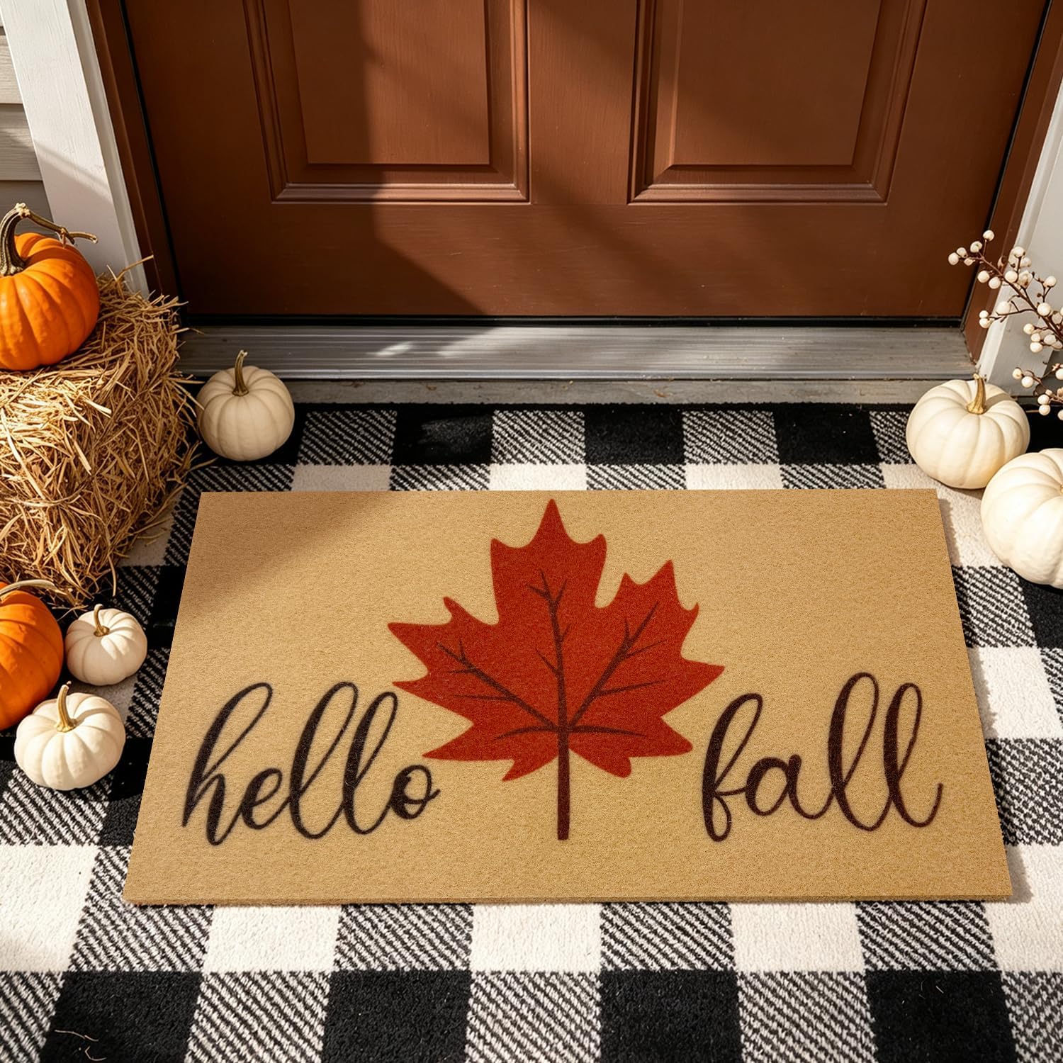 Thumbnail 5 de PKFEDR PK-DM-FBA Hello Fall Doormat, 24 x 36, Non-Slip Polyester