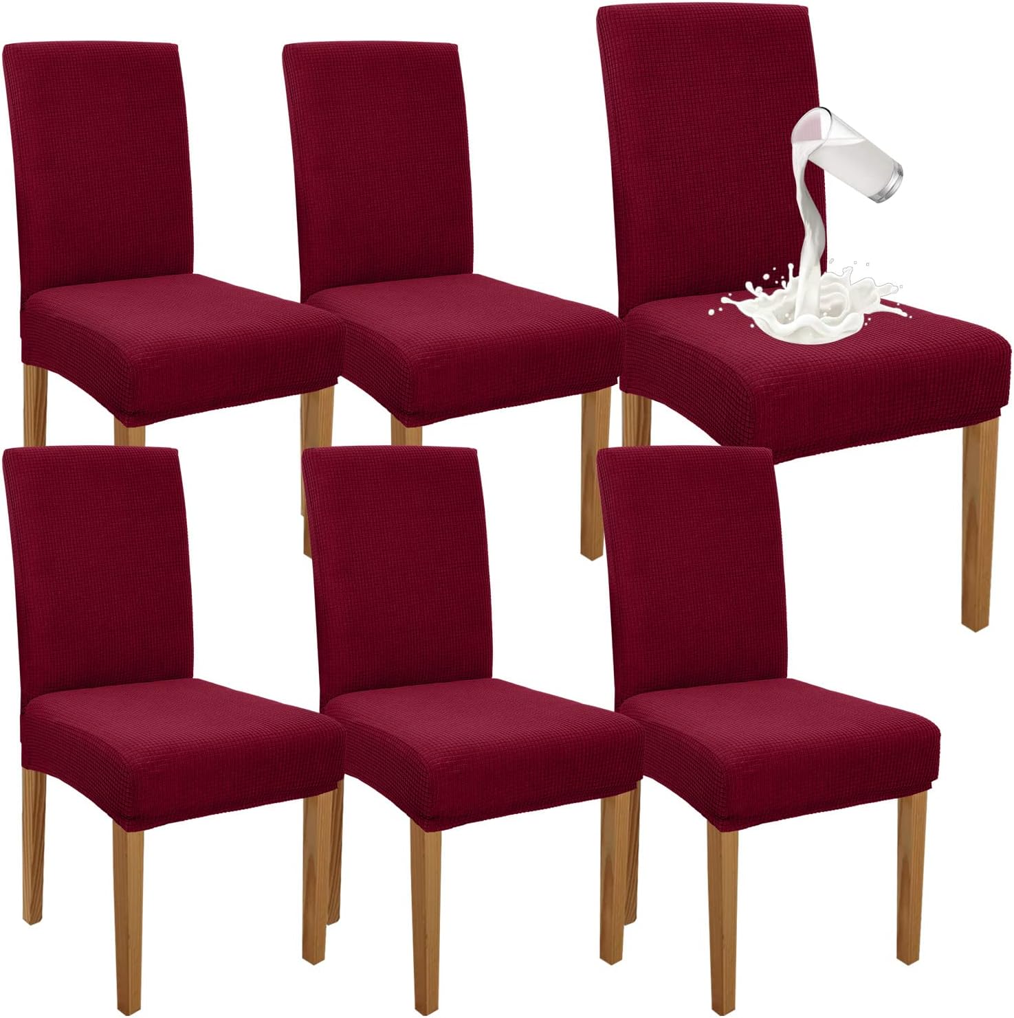 Granbest 6 housses chaise bordeaux