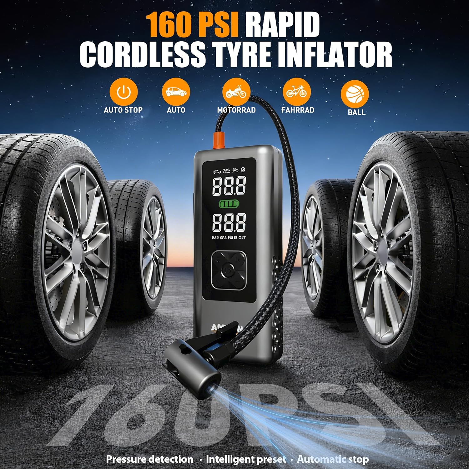 Thumbnail 2 de AMPLYN 5500A 20000mAh Jump Starter with 160PSI Pump