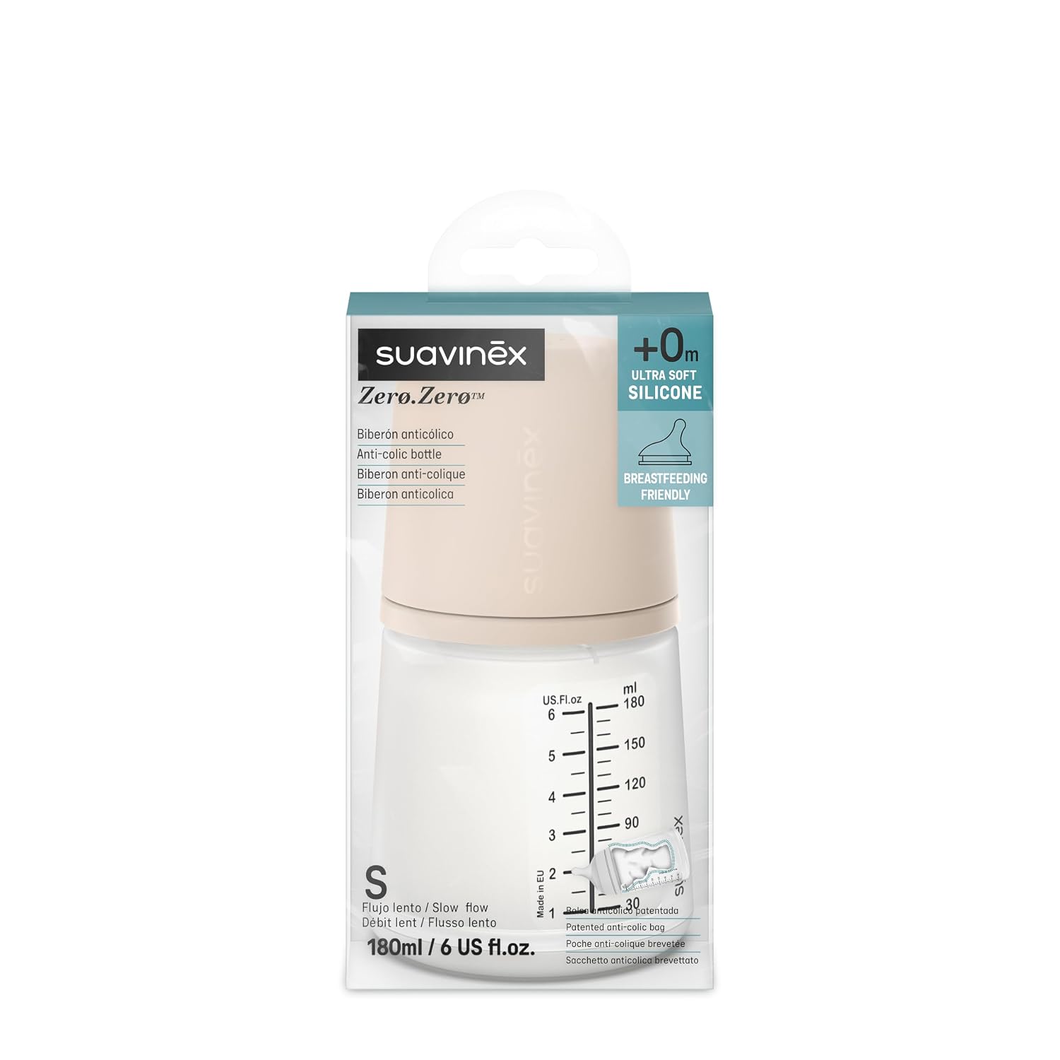 Thumbnail 1 de Suavinex Zero Zero 180 ml Babyflasche