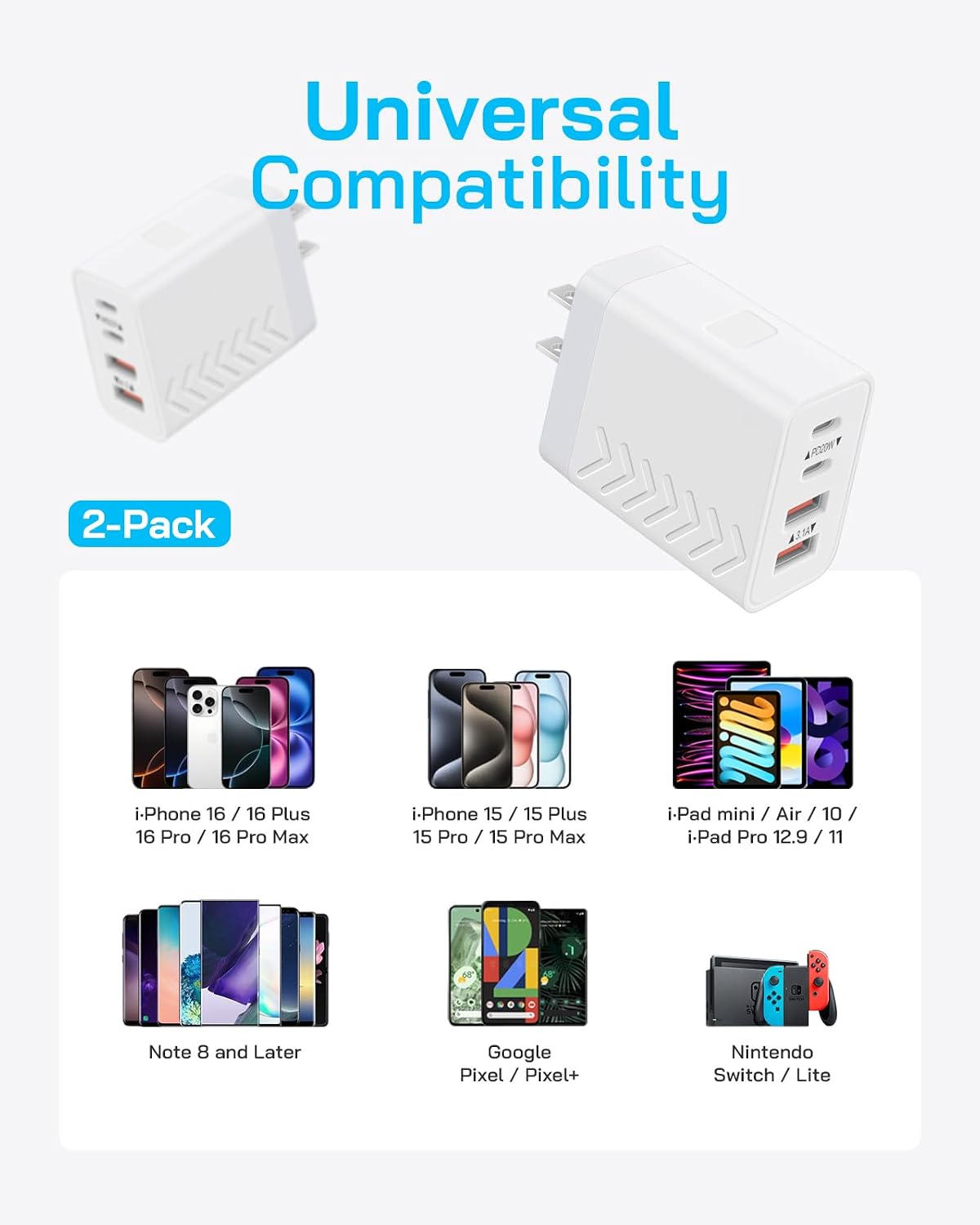 Thumbnail 6 de 40W USB C Charger Block 4-Port Fast Charger
