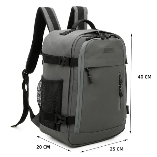 Detalle de RAYKONG Mochila de Cabina Ryanair 40x20x25cm (20L) gris