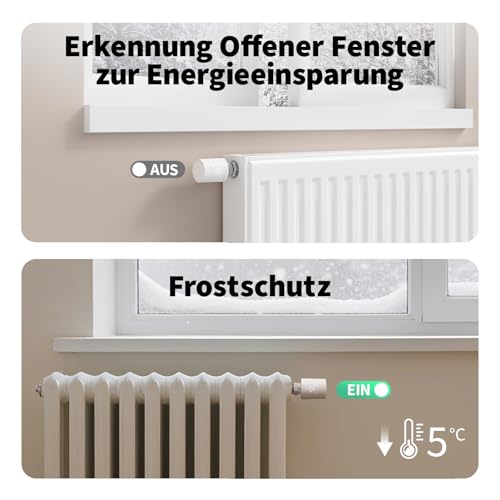 Detalle de Aqara Smartes Heizkörperthermostat W600 – Thread/Zigbee, Matter kompatibel