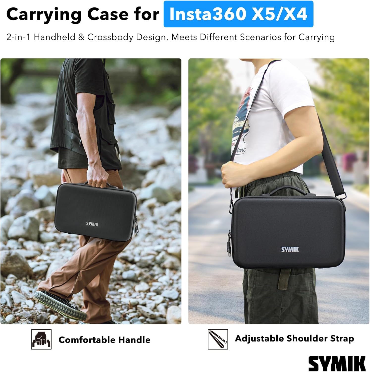 Detalle de SYMIK Carrying Case for Insta360 X5 / X4 Air
