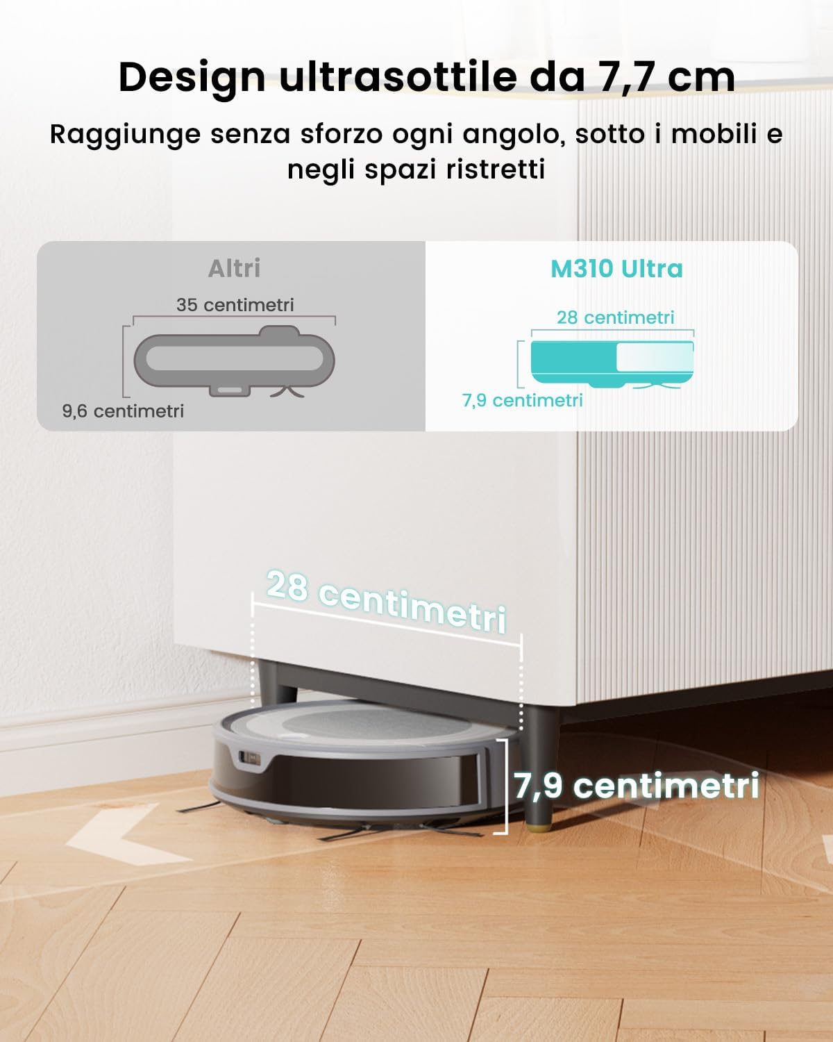 Thumbnail 1 de Lefant M310 Ultra robot aspirapolvere e lavapavimenti 3-in-1 con mappatura e controllo WiFi