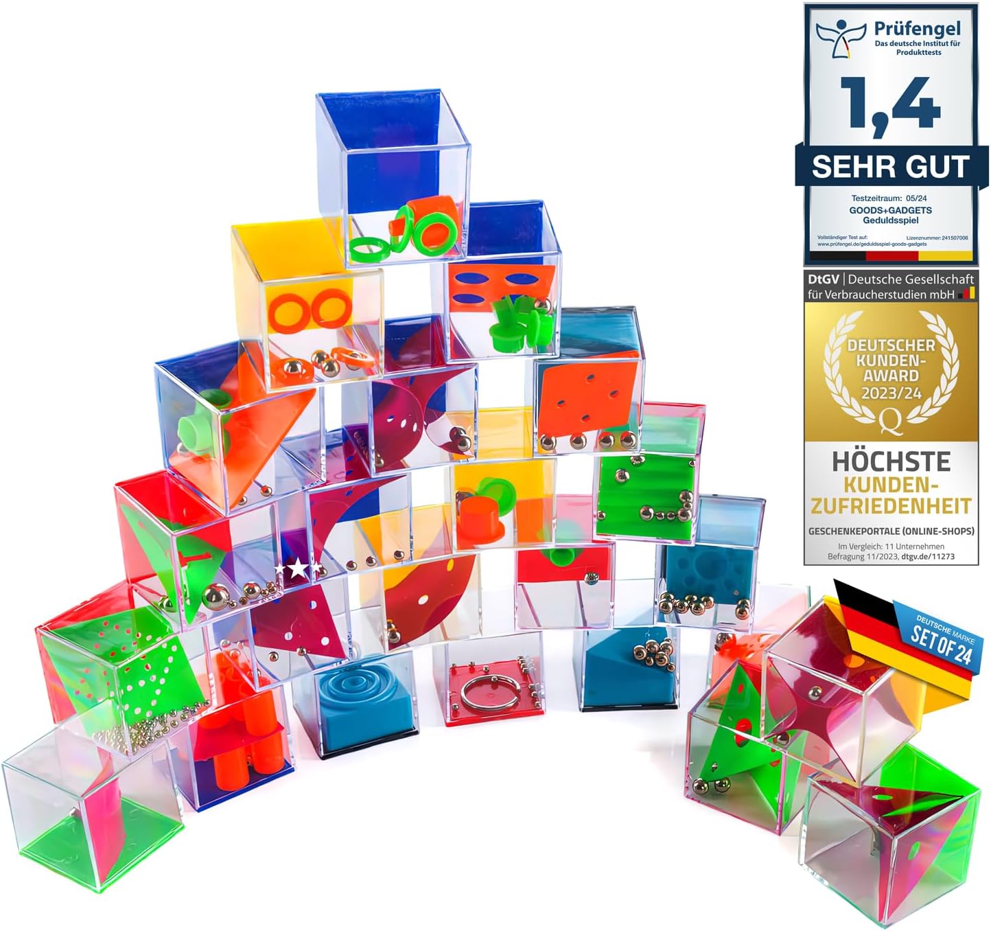 Goods & Gadgets Mini Puzzle Mega Set: 24 jeux de balle pour s’amuser et s’entraîner