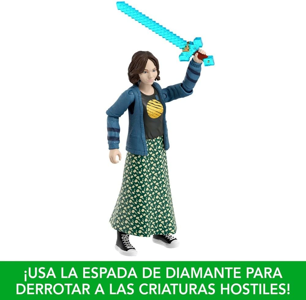 Detalle 2 de Mattel Minecraft Encuentros en la superficie 🧱 Set con 4 figuras y accesorios