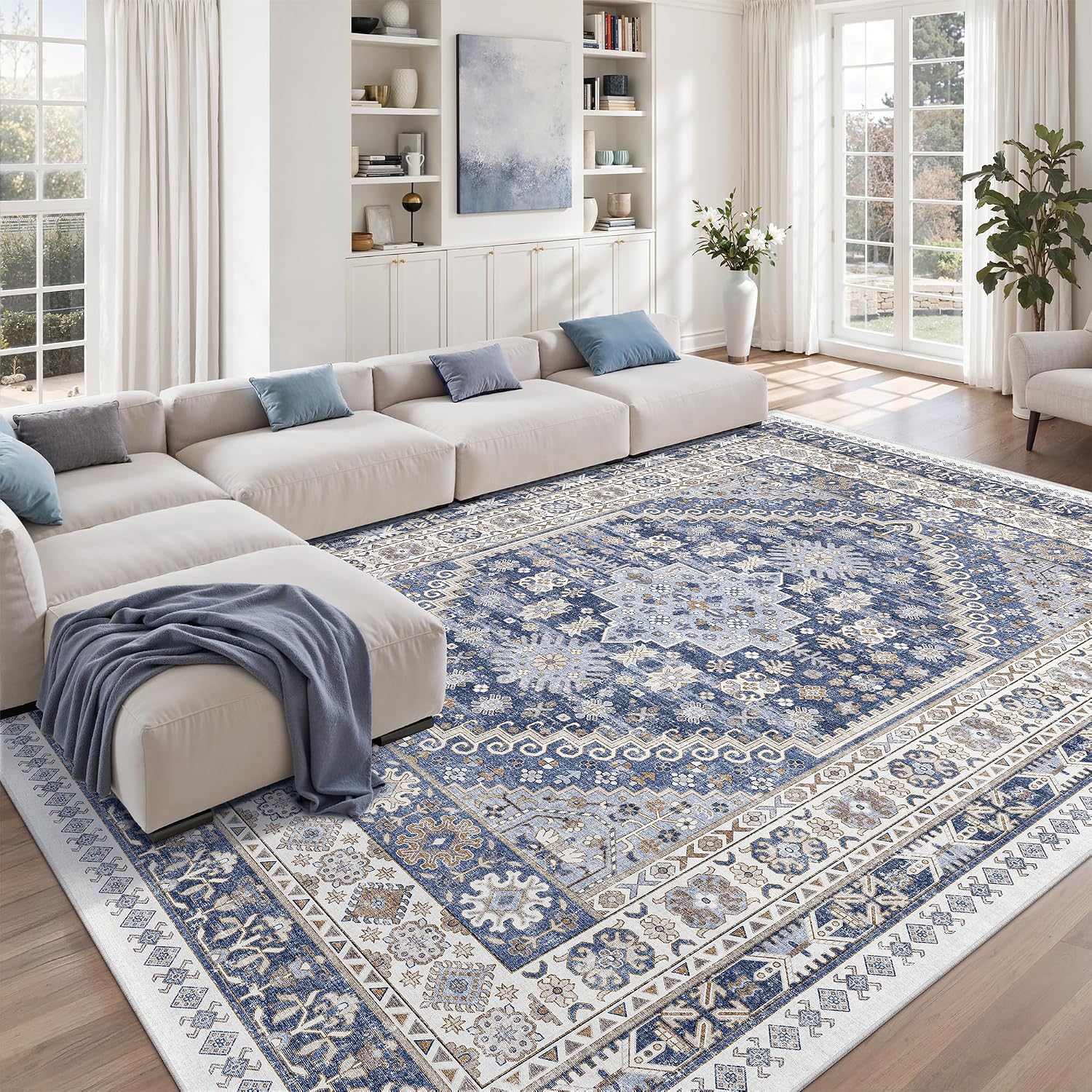 Detalle de zesthome 9'x12' Stain Resistant Area Rug