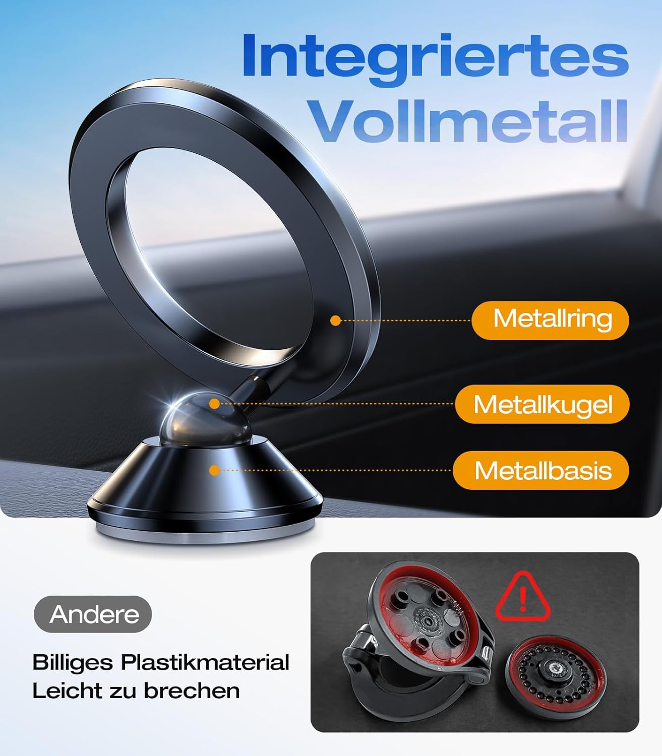 Thumbnail 5 de VICSEED MagSafe Autohalterung 20 Magnete