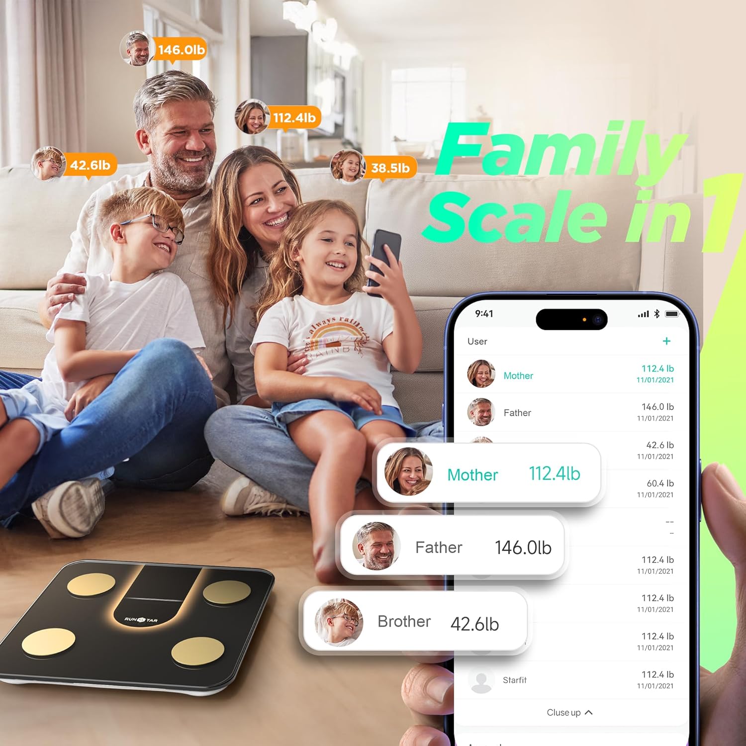 Thumbnail 4 de Runstar Balance pèse-personne 8-en-1 ⚖