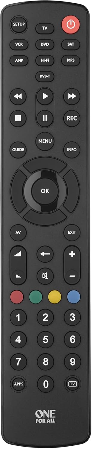 Thumbnail 1 de One For All 1280 Contour télécommande universelle 8 en 1 (amplificateur) noire