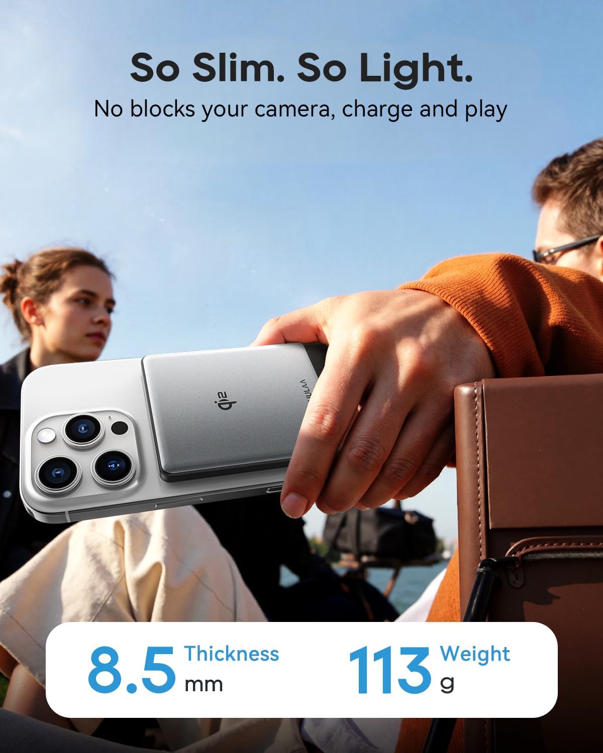 Detalle 2 de Kuulaa Slim iPhone Power Bank 5000mAh