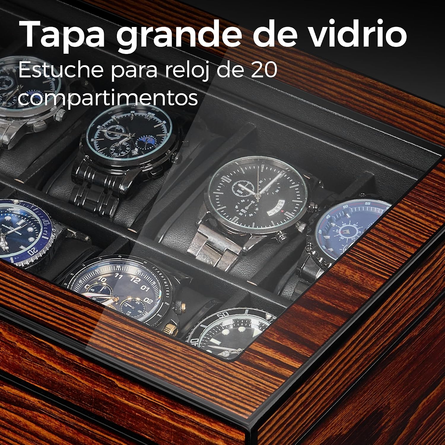 Thumbnail 5 de BEWISHOME Caja de Relojes 20 Compartimentos